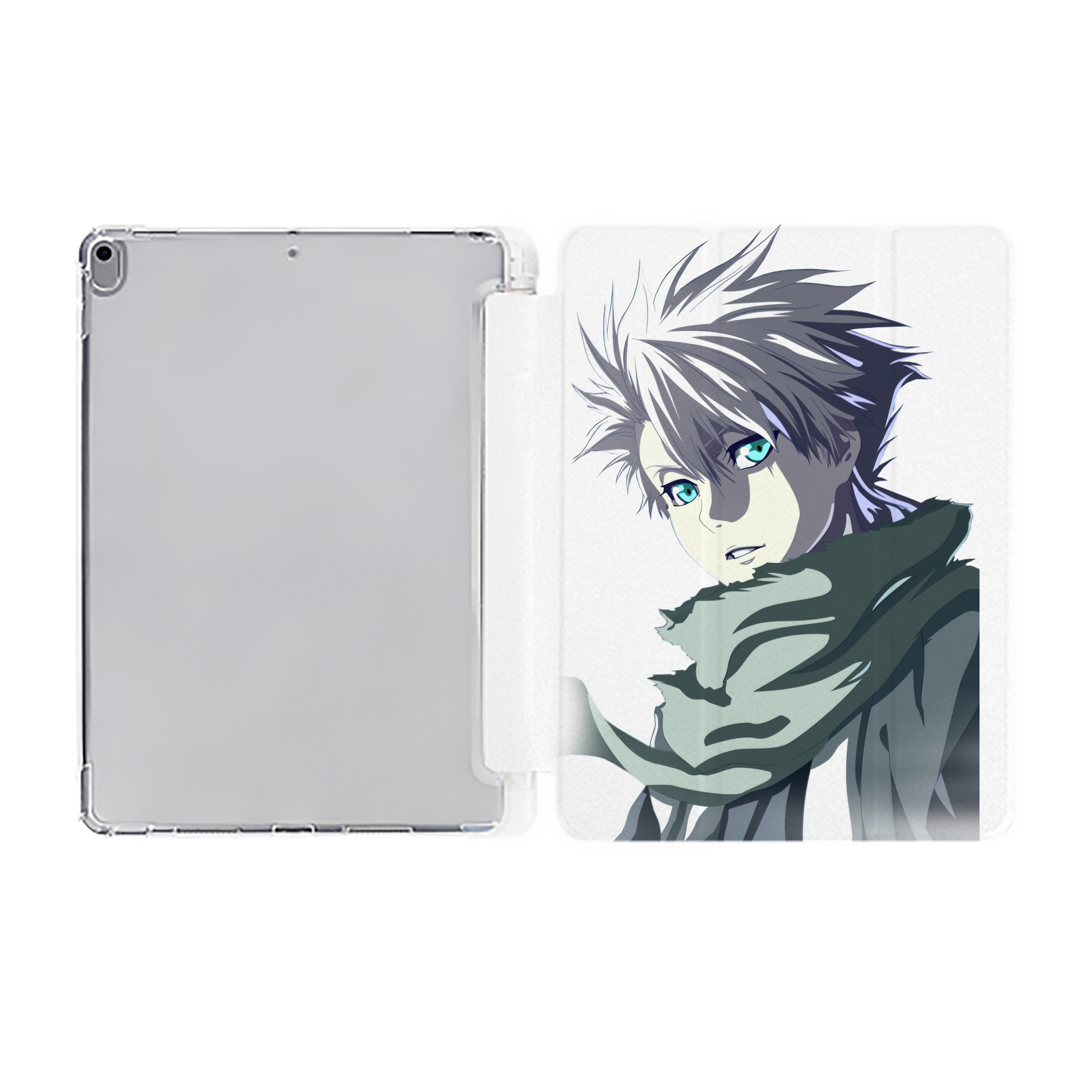 （画像用） ブリーチ 日番谷冬獅郎（ひつがや とうしろう） BLEACH Hitsugaya Toushirou IPad ケース ペン収納付き 三つ折りスタンド PUレザー×シリコン 対応機種9.5/10.5/10.9インチ